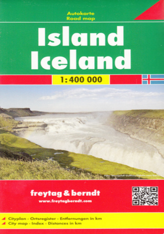 Islandia mapa 1:400 000 Freytag & Berndt  - okładka książki