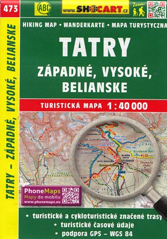 Tatry - západné, Vysoké, Belianské, 1:40 000  - okładka audiobooka MP3