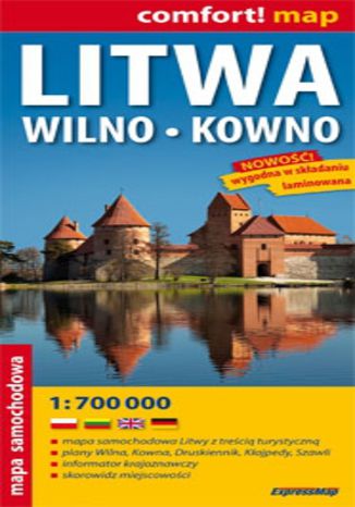 Litwa oraz Wilno i Kowno. Mapa ExpressMap / 1:700 000   - okładka audiobooka MP3