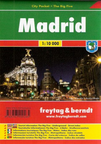Madryt. Mapa city pocket Freytag & Berndt / 1:10 000 Praca zbiorowa - okładka audiobooka MP3
