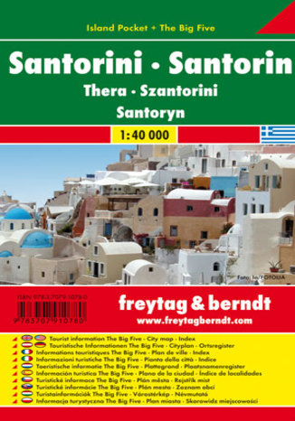 Santorini Mapa 1:40 000 Freytag & Berndt  - okładka audiobooka MP3
