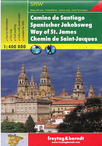 Okładka książki Droga Świętego Jakuba mapa turystyczna 1:400 000 Freytag & Berndt Overall Map Way of St. James