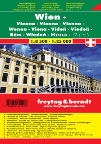 Wiedeń mapa turystyczna 1:8 500 - 1:25 000 Freytag & Berndt  - okładka audiobooka MP3