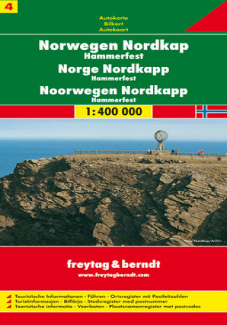 Okładka książki/ebooka Norwegia cz. 4 Nordkapp Hammerfeld. Mapa samochodowa