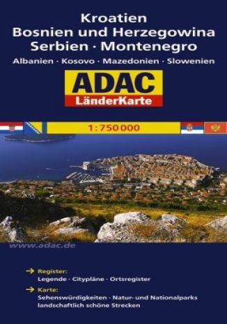 Chorwacja, Bonia i Hercegowina, Serbia Czarnogra. Mapa  - okadka audiobooks CD
