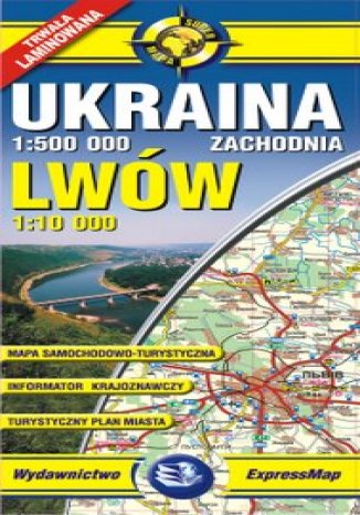 Ukraina Zachodnia, Lwów. Mapa laminowana  - okładka audiobooka MP3