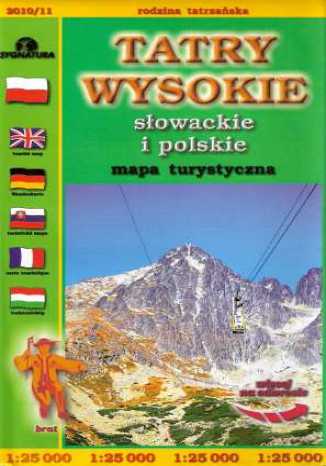 Okładka: Tatry Wysokie Słowackie i polskie. Mapa turystyczna
