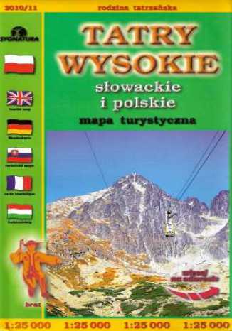 Tatry Wysokie Sowackie i polskie. Mapa turystyczna  - okadka ksiki