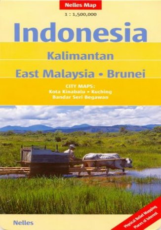 Okładka: Indonezja. Kalimantan, Wschdnia Malezja, Brunei. Mapa