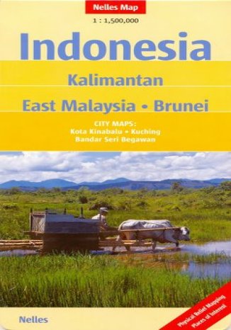 Indonezja. Kalimantan, Wschdnia Malezja, Brunei. Mapa  - okadka ksiki