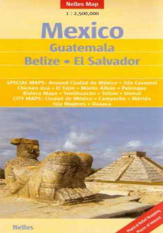 Okładka: Meksyk. Gwatemala, Belize, El Salvador. Mapa