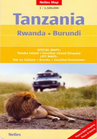 Tanzania. Rwanda, Burundi. Mapa  - okadka audiobooka MP3