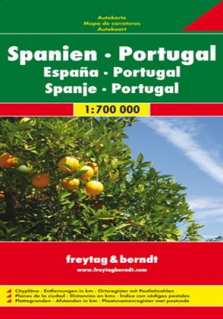 Hiszpania Portugalia. Mapa 1:700 000  - okładka książki