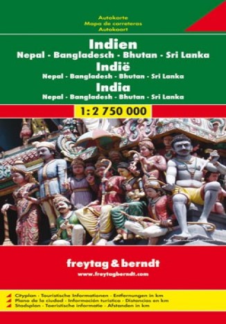 Indie Nepal Bangladesz Bhutan Sri Lanka. Mapa 1:2 750 000  - okładka audiobooks CD