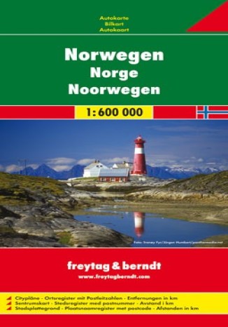 Norwegia mapa 1:600 000 Freytag & Berndt  - okładka książki