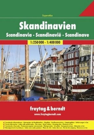Okładka: Skandynawia. Atlas Freytag & Berndt 1:250 000-1:400 000