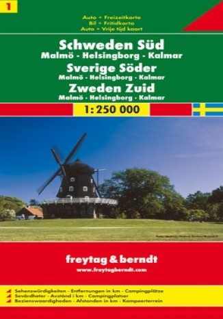 Szwecja Południowa (cz.1). Mapa Freytag & Berndt 1:250 000  Praca zbiorowa - okładka książki