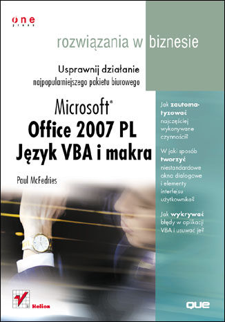 Office 2007. Język VBA i makra. Rozwiązania w biznesie Paul McFedries - okładka audiobooka MP3