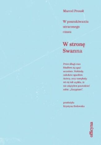 W stron Swanna Marcel Proust - okadka audiobooks CD