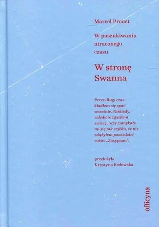 Okładka: W stronę Swanna