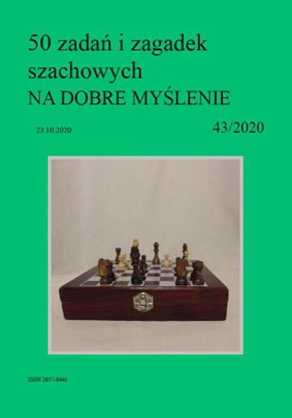 50 zadań i zagadek szachowych NA DOBRE MYŚLENIE 43/2020 Artur Bieliński - okładka ebooka