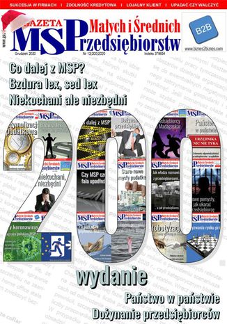 Gazeta MSP grudzie 2020 Tomasz Peplak - okadka ebooka