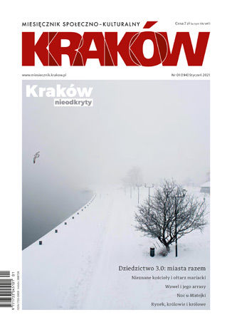 Okładka:Miesięcznik Kraków, styczeń 2021 
