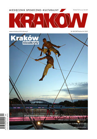 Okładka:Miesięcznik Kraków, kwiecień 2021 