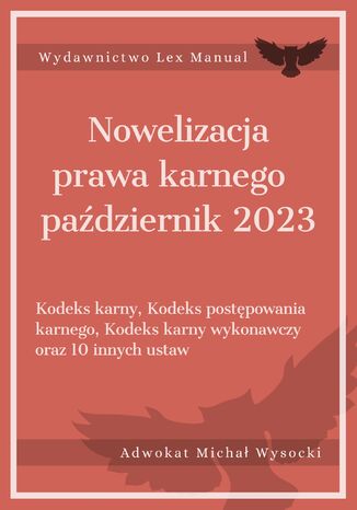 Nowelizacja prawa karnego - padziernik 2023 Micha Wysocki - okadka audiobooks CD