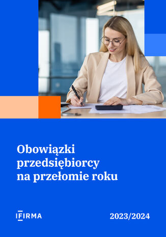 Obowizki przedsibiorcy na przeomie roku 2023/2024 IFIRMA - okadka ksiki