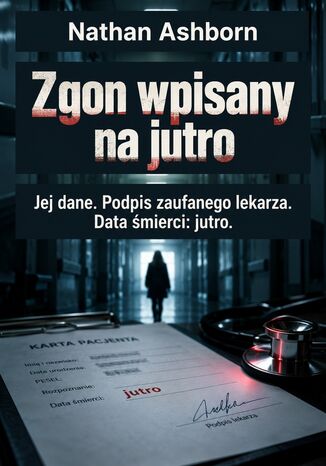 Zgon wpisany na jutro - Jej dane. Podpis zaufanego lekarza. Data śmierci: jutro Nathan Ashborn