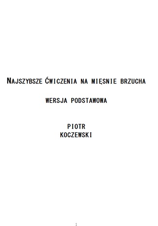 Okładka: Najszybsze ćwiczenia na mięśnie brzucha - Edycja podstawowa