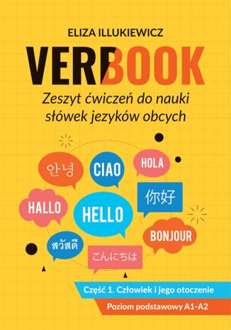 Okładka: Verbook. Zeszyt ćwiczeń do nauki słówek języków obcych. Część 1. Człowiek i jego otoczenie