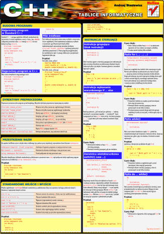 Tablice informatyczne. C++ Krystyna Kole nik. Książka - Księgarnia ...