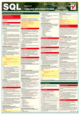 Okładka książki Tablice informatyczne. SQL. Wydanie II