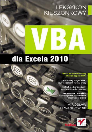Okładka:VBA dla Excela 2010. Leksykon kieszonkowy 