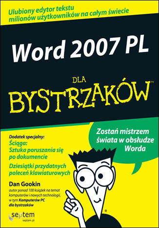 Word 2007 PL dla bystrzaków Dan Gookin - okładka książki