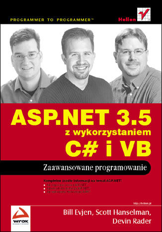 ASP.NET 3.5 z wykorzystaniem C# i VB. Zaawansowane programowanie Bill Evjen, Scott Hanselman, Devin Rader - okladka książki