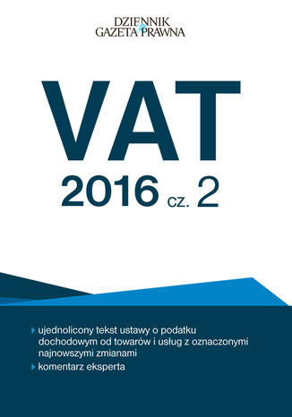 VAT 2016 cz. 2 Tomasz Krywan - okladka książki