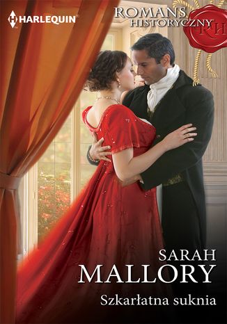 Szkarłatna suknia Sarah Mallory - okladka książki