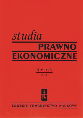 Studia Prawno-Ekonomiczne tom 95 Praca zbiorowa - okladka książki