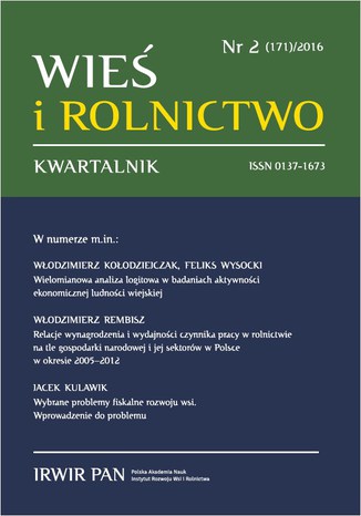 Wieś i Rolnictwo nr 2(171)/2016 Praca zbiorowa - okladka książki