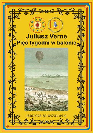 Pięć tygodni w balonie Juliusz Verne - okladka książki