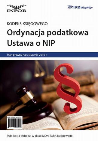 Kodeks-księgowego, Ordynacja podatkowa, NIP 2016 Praca zbiorowa - okladka książki