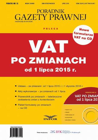 VAT po zmianach od 1 lipca 2015 r Praca zbiorowa - okladka książki