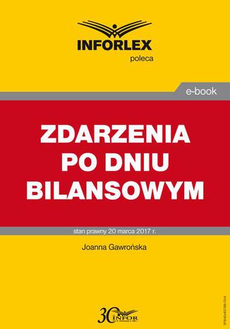 ZDARZENIA PO DNIU BILANSOWYM Joanna Gawrońska - okladka książki