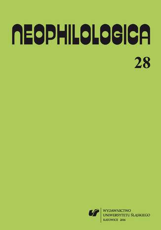 "Neophilologica" 2016. Vol. 28: Études sémantico-syntaxiques des langues romanes red. Wiesław Banyś, współudz. Katarzyna Kwapisz-Osadnik, współudz. Fabrice Marsac - okladka książki