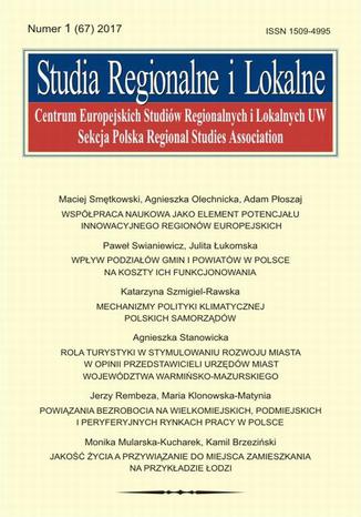 Studia Regionalne i Lokalne nr 1(67)/2017 Grzegorz Gorzelak - okladka książki
