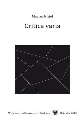 Critica varia Marian Kisiel - okladka książki