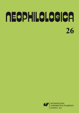 "Neophilologica" 2014. Vol. 26: Le concept d'événement et autres études red. Wiesław Banyś - okladka książki